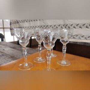 vintage crystal cordial glass
